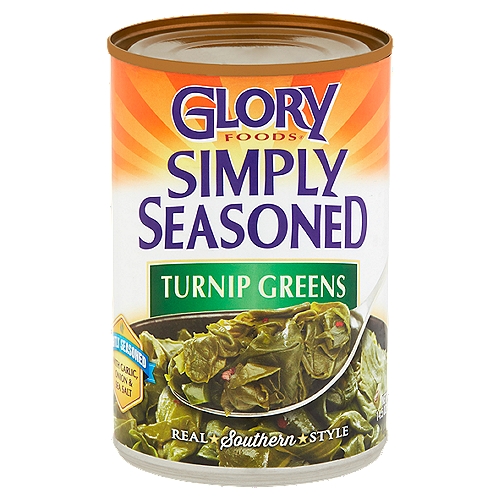 Glory Foods Simply Seasoned Turnip Greens, 14.5 oz