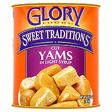 Glory Foods Sweet Traditions Cut Yams in Light Syrup, 6 lb 12 oz, 108 Ounce