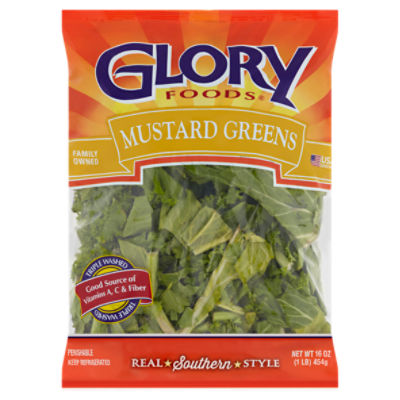 Glory Foods Mustard Greens, 1 lb bag, 1 Each