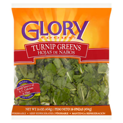 Glory Foods Turnip Greens, 1 lb bag, 1 Each