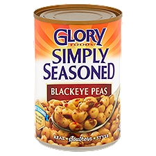 Glory Foods Simply Seasoned Blackeye Peas, 15.5 oz, 15 Ounce