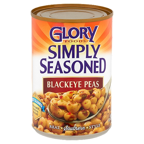 Glory Foods Simply Seasoned Blackeye Peas, 15.5 oz