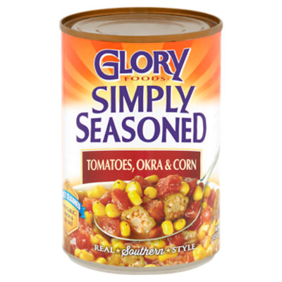 Glory Foods Simply Seasoned Tomatoes, Okra & Corn, 14.5 oz
