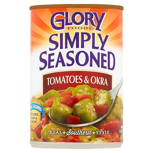 Glory Foods Simply Seasoned Tomatoes & Okra, 14.5 oz