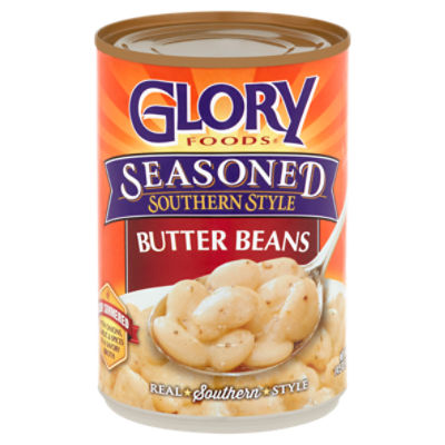 Glory Foods Seasoned Southern Style Butter Beans, 14.5 oz