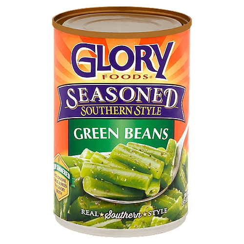 Glory Foods Seasoned Southern Style Green Beans, 14.5 oz