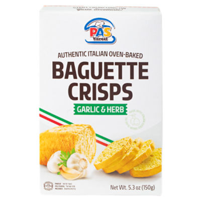 Pas Yisroel Garlic & Herb Baguette Crisps, 5.3 oz