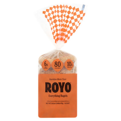 Royo Everything Bagels, 6 count, 16.5 oz