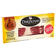 D'Artagnan Uncured Hickory Smoked, Bacon, 12 Ounce