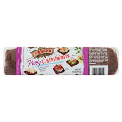 S. Rosen's Party Entertainers Pumpernickel Bread, 12 oz