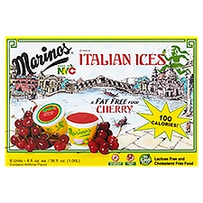 Marinos Cherry Italian Ices, 6 fl oz, 6 count