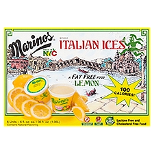 Marinos Lemon Italian Ices, 6 fl oz, 6 count, 36 Fluid ounce