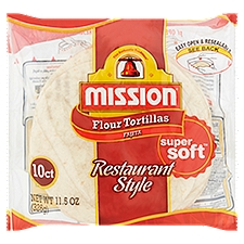 Mission Restaurant Style Fajita Flour Tortillas, 10 count, 11.5 oz , 1 Each