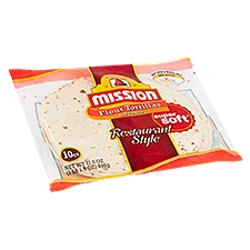 Mission Restaurant Style Super Soft Taco Flour Tortillas, 10 count, 17.5 oz