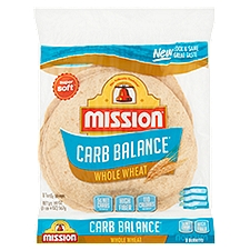 Mission Carb Balance Whole Wheat Tortilla Wraps, 8 count, 20 oz, 20 Ounce
