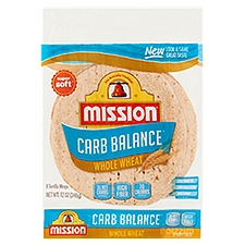 Mission Carb Balance Whole Wheat Soft Taco Tortilla Wraps, 8 count, 12 oz