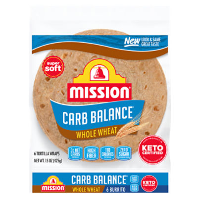 Mission Flour Burrito Whole Wheat Carb Balance 6 count Fairway