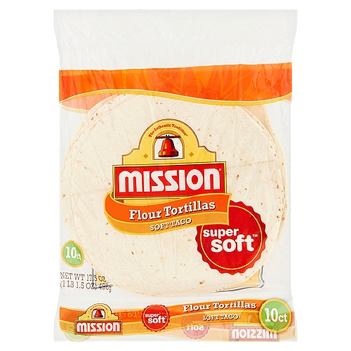 The Authentic Tradition®nnSuper soft™nnEnjoy the freshly baked taste of Mission® Tortillas. Soft and delicious, our tortillas are great for all kinds of meals and snacks, from fajitas to wraps. What do you want in your Mission® Tortilla?