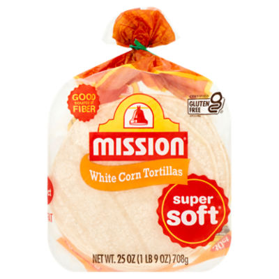 Mission White Corn Tortillas, 25 oz