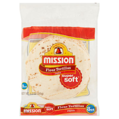 Mission Fajita Flour Tortillas, 8 count, 9.2 oz, 1 Each