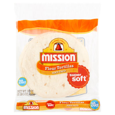Mission Super Soft Taco Flour Tortillas, 20 count, 35 oz