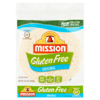 Mission Gluten Free Original Tortilla Wraps, 6 count, 10.5 oz