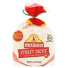 Mission Street Tacos White Corn Tortillas, 24 count, 12.6 oz