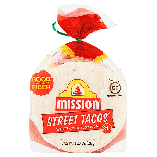 Authentic Street Tacos are now available in your kitchen! Try Mission® Street Tacos White Corn Tortillas to get your fiesta started. Perfect for taco sliders, mini taco cups, or any other fun and delicious meal or snack. Mission® Street Tacos White Corn Tortillas pack a freshly baked taste and a bold attitude perfect for any Mexican meal!