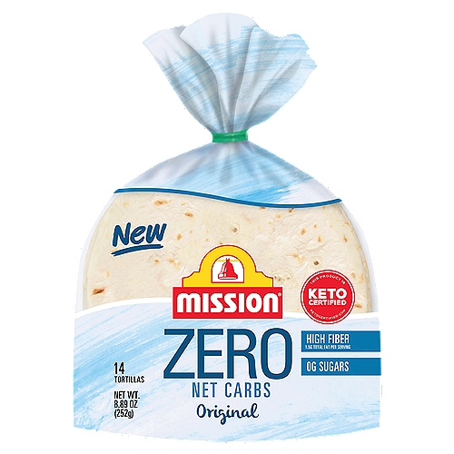 Mission Zero Net Carbs Original Tortillas, 14 count, 8.89 oz