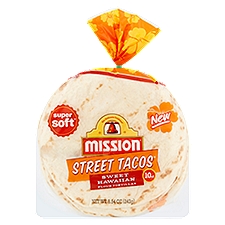 Mission Street Tacos Sweet Hawaiian Super Soft Flour Tortillas, 10 count, 8.54 oz