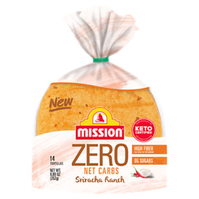 Mission Zero Net Carbs Sriracha Ranch Tortillas, 14 pack ShopRite