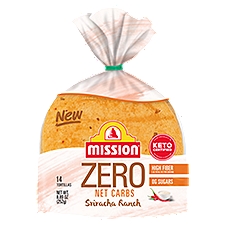 Mission Zero Net Carbs Sriracha Ranch Tortillas, 14 pack