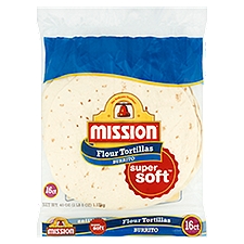 Mission Super Soft Burrito Flour Tortillas, 16 count, 40 oz