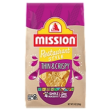 Mission Restaurant Style Thin & Crispy Tortilla Chips, 9 oz, 9 Ounce