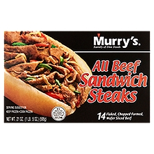 Murry's All Beef, Sandwich Steaks, 24 Ounce