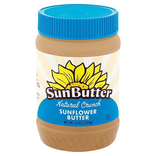 SunButter Natural Crunch Sunflower Butter, 16 oz
Simple Ingredients Delicious Flavor™

SunButter is packed with oven-roasted sunflower seeds, slow-churned and bursting with flavor & nutrition.