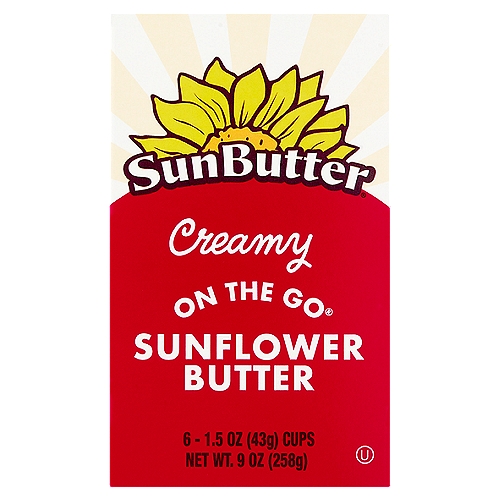 SunButter On the Go Creamy Sunflower Butter, 1.5 oz, 6 count