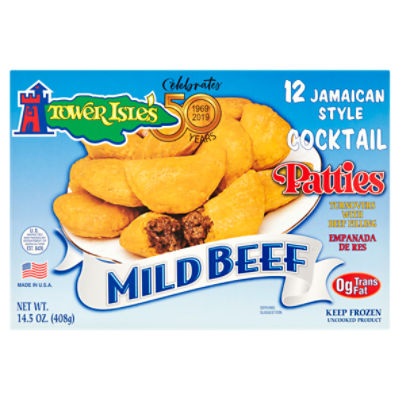 Tower Isle's Jamaican Style Mild Beef Cocktail Patties, 12 count, 14.5 oz, 14.4 Ounce