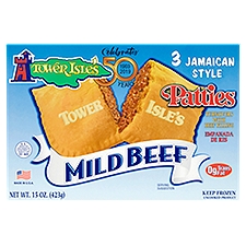 Tower Isle's Jamaican Style Mild Beef Patties, 3 count, 15 oz