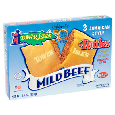 Jamaican Style Mild Beef Patties, 12/2 Packs Baked
