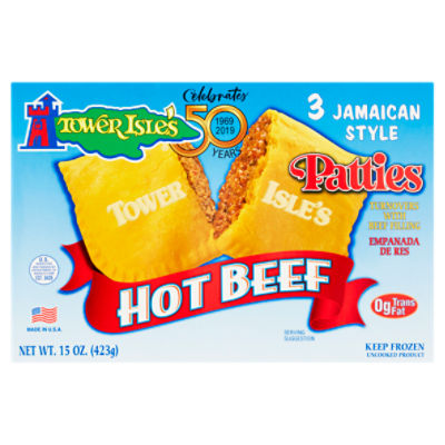 Tower Isle's Jamaican Style Hot Beef Patties, 3 count, 15 oz ShopRite