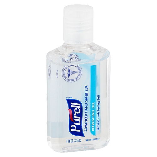 Purell Advanced Hand Sanitizer, 1 fl oznKills 99.99% of most common germs that may cause illness.nnDrug FactsnActive Ingredients - PurposenEthyl Alcohol 70% v/v - AntimicrobialnnUsesn• Hand sanitizer to help reduce bacteria on the skin