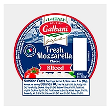 Galbani Sliced Fresh Mozzarella, Cheese, 8 Ounce