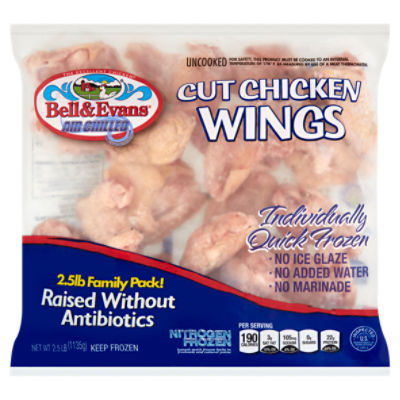 Bell & Evans Bell & Evans Cut Chicken Wings Family Pack!, 2.5 lb, 2.5 Pound 