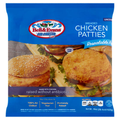 Bell & Evans Bell & Evans Breaded Chicken Patties, 36 oz, 36 Ounce 