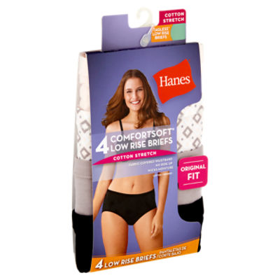 Hanes ComfortSoft Ladies Original Fit Cotton Stretch Tagless Low