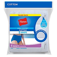 Hanes Cool Comfort Cotton Briefs Value Pack, 5 count