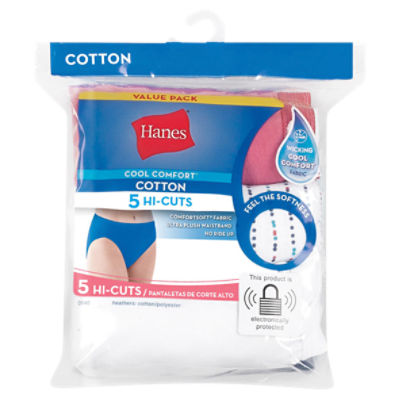 Hanes Cool Comfort Cotton Hi-Cuts Value Pack, 5 count