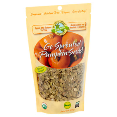 International Harvest Organic Raw! Go Sprouted Pumpkin Seeds Family Value!, 16 oz