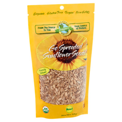 International Harvest Organic Raw! Go Sprouted Sunflower Seeds! Family Value!, 16 oz
